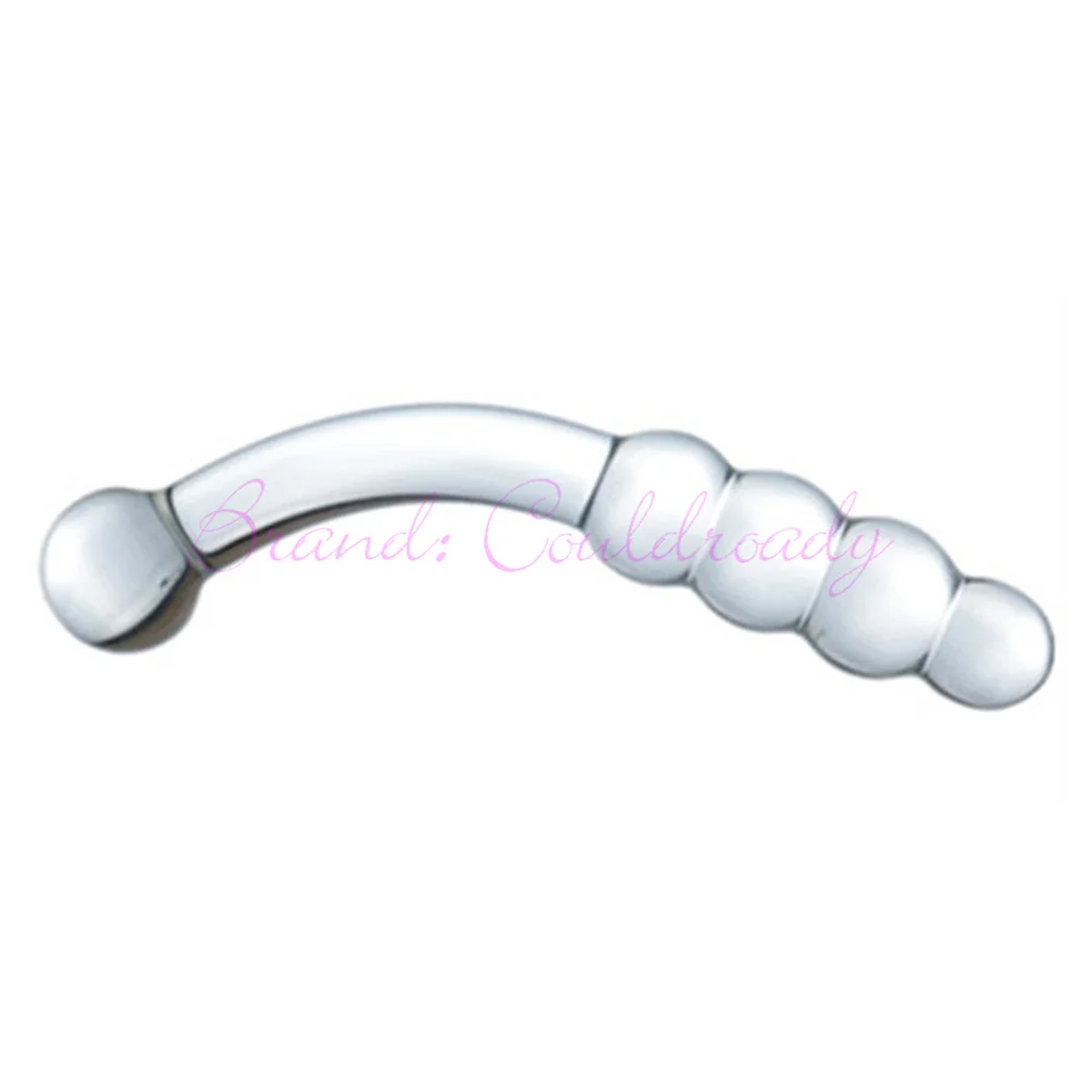 Transparent Glass Dildo 195x33mm Pyrex Dick Sex Toys for Woman Adult 4 Beads Crystal Anal Plug Female Masturbator