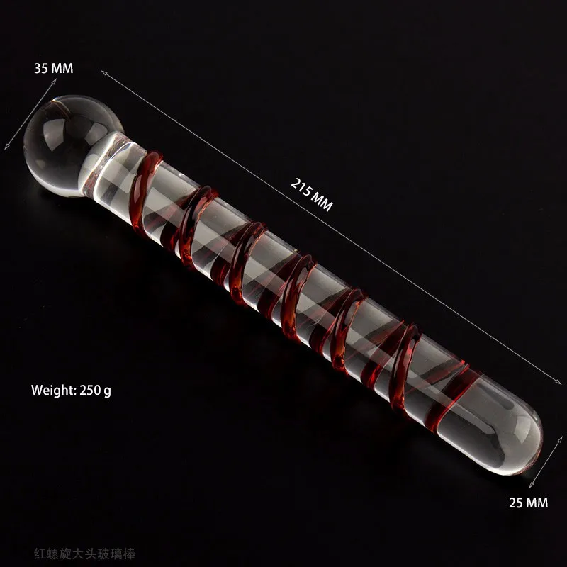 Erotic 8.5 Inch Crystal Pyrex Glass Dildo Swirl Surface Big Penis Anal Dildo Butt Plug Adult Sex Toys for Woman Sex Products Erotic 8.5 Inch Crystal Pyrex Glass Dildo Swirl Surface Big Penis Anal Dildo Butt Plug Adult Sex Toys for Woman Sex Products
