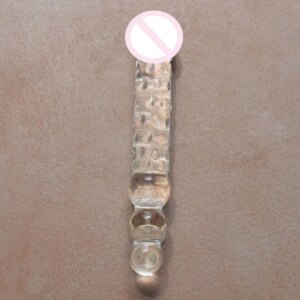 Double Dildos Big Pyrex Glass Dildo Crystal Penis Sex Products Large Anal Plug Huge Butt Beads Sex Toy