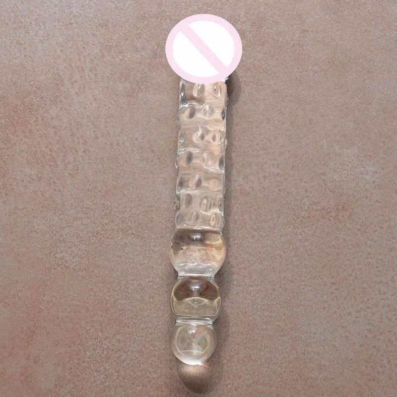 Double Dildos Big Pyrex Glass Dildo Crystal Penis Sex Products Large Anal Plug Huge Butt Beads Sex Toy