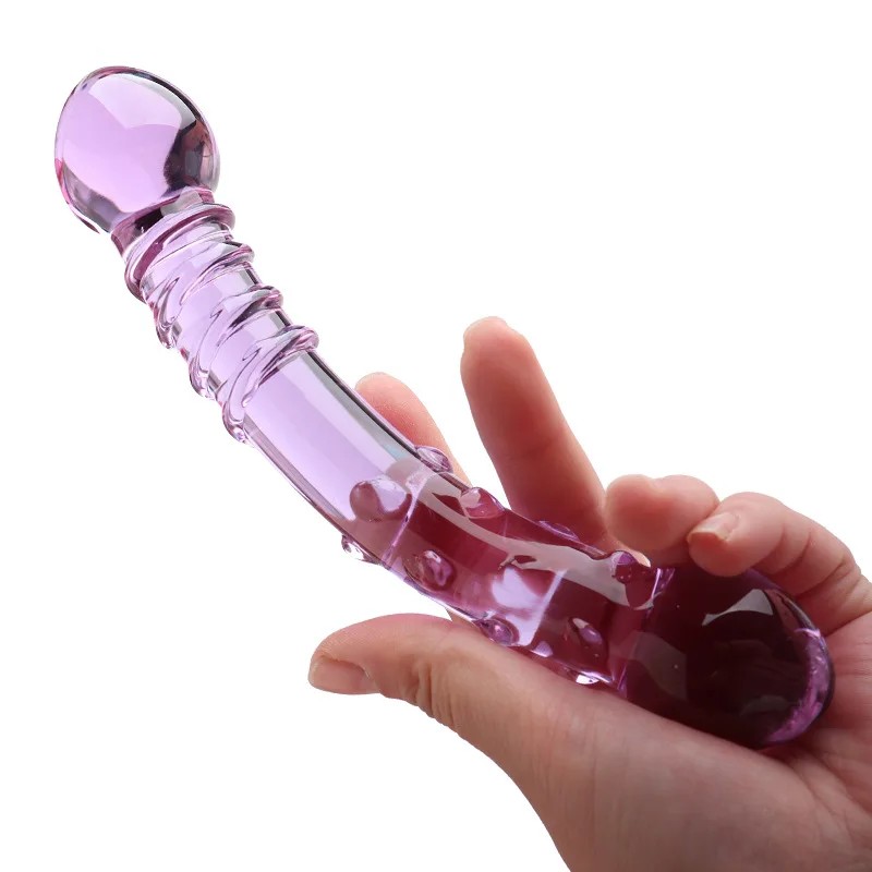 Double Head Pyrex Glass Dildos For Women Artificial Penis G-Spot Stimulation Female Masturbator Sex Toys Vaginal Dildo Anal Plug