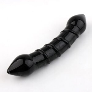Double Headed Dildo Pyrex Glass Crystal Fake Penis Anal Butt Plug Female Male Adult G-spot Masturbation Sex Toys for Women Men