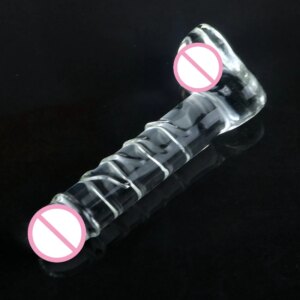 Pyrex Glass Dildo Fake Penis Crystal Anal Beads Butt Plug Prostate Massager G Spot Female Masturbation Toys Sex Toys For Women