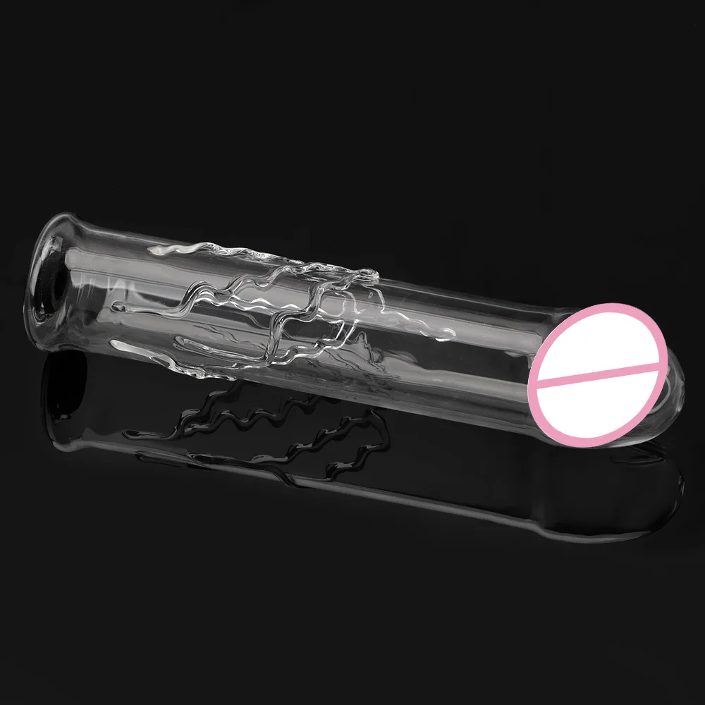 Hollow Glass Dildo Add Hot Ice Water Pyrex Penis Anus Plug Vestibular Sexual G-spot Stimulation Sexy for Couples Gay Women