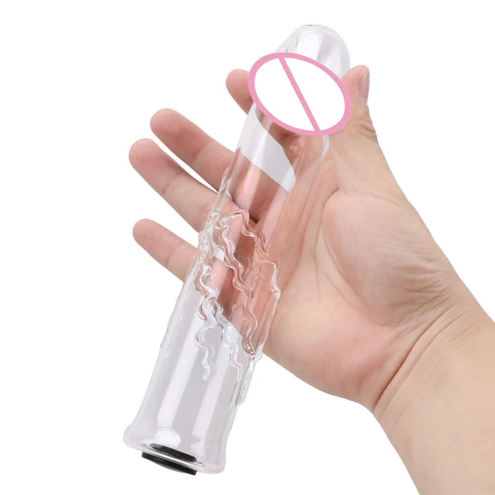 Hollow Glass Dildo Add Hot Ice Water Pyrex Penis Anus Plug Vestibular Sexual G-spot Stimulation Sexy for Couples Gay Women