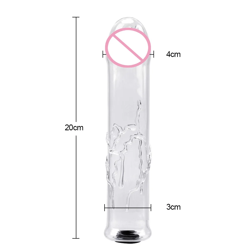 Hollow Glass Dildo Add Hot Ice Water Pyrex Penis Anus Plug Vestibular Sexual G-spot Stimulation Sexy for Couples Gay Women