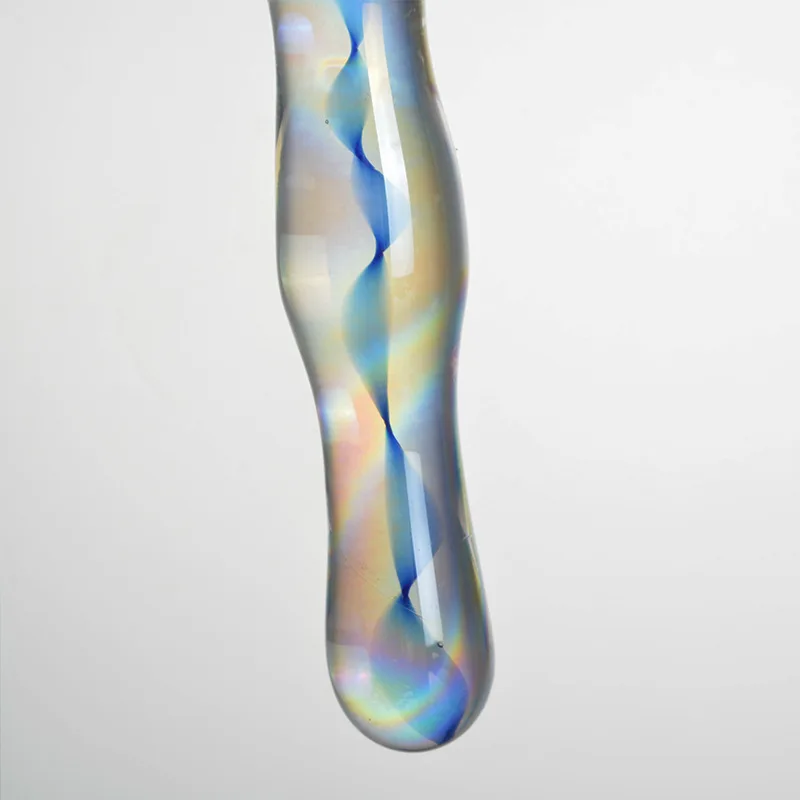 Colorful Crystal Pyrex Glass Dildo Anal Beads Ball Butt Plug Masturbation Artificial Penis Dildo Adult Sex Toys For Women Gay