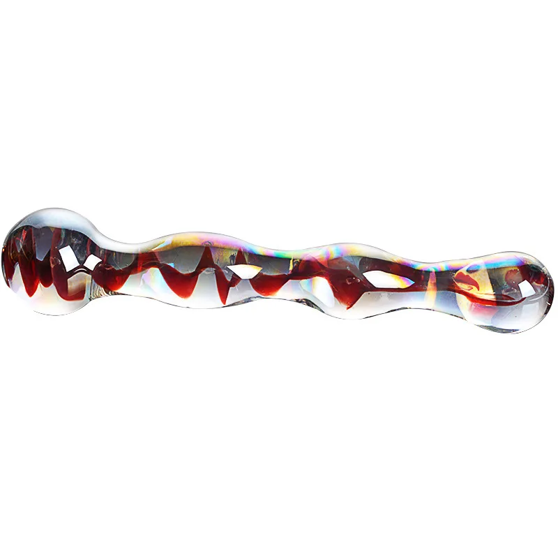 Colorful Crystal Pyrex Glass Dildo Anal Beads Ball Butt Plug Masturbation Artificial Penis Dildo Adult Sex Toys For Women Gay