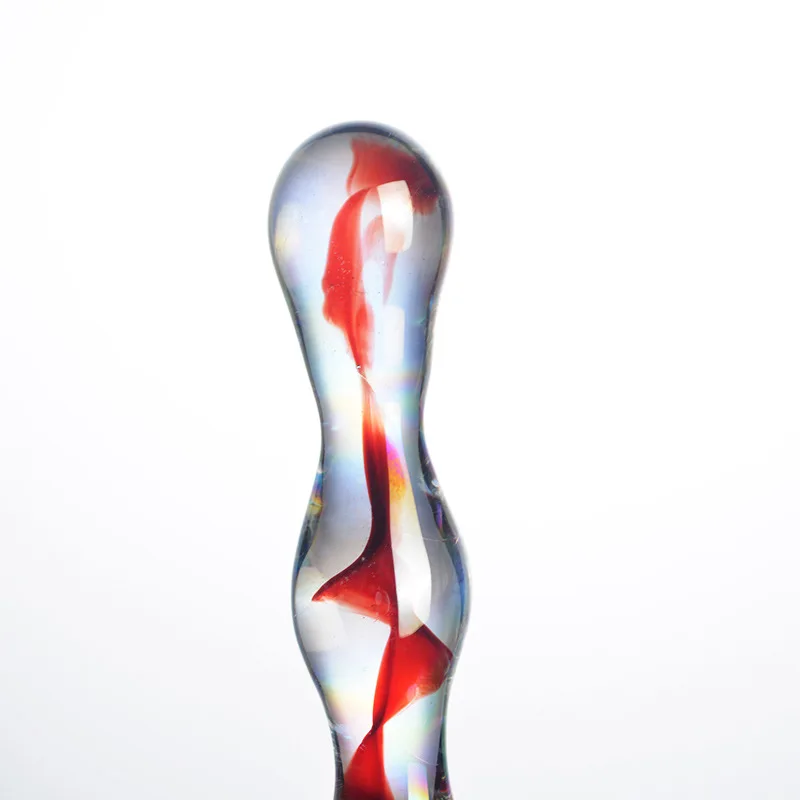 Colorful Crystal Pyrex Glass Dildo Anal Beads Ball Butt Plug Masturbation Artificial Penis Dildo Adult Sex Toys For Women Gay