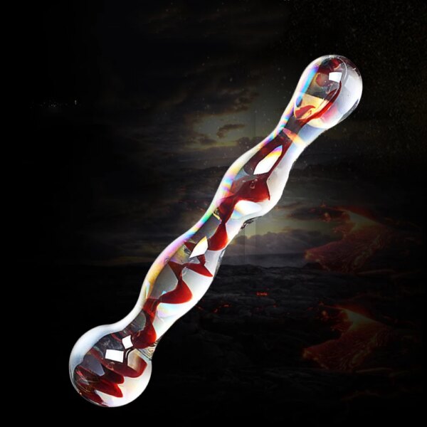 Colorful Crystal Pyrex Glass Dildo Anal Beads Ball Butt Plug Masturbation Artificial Penis Dildo Adult Sex Toys For Women Gay