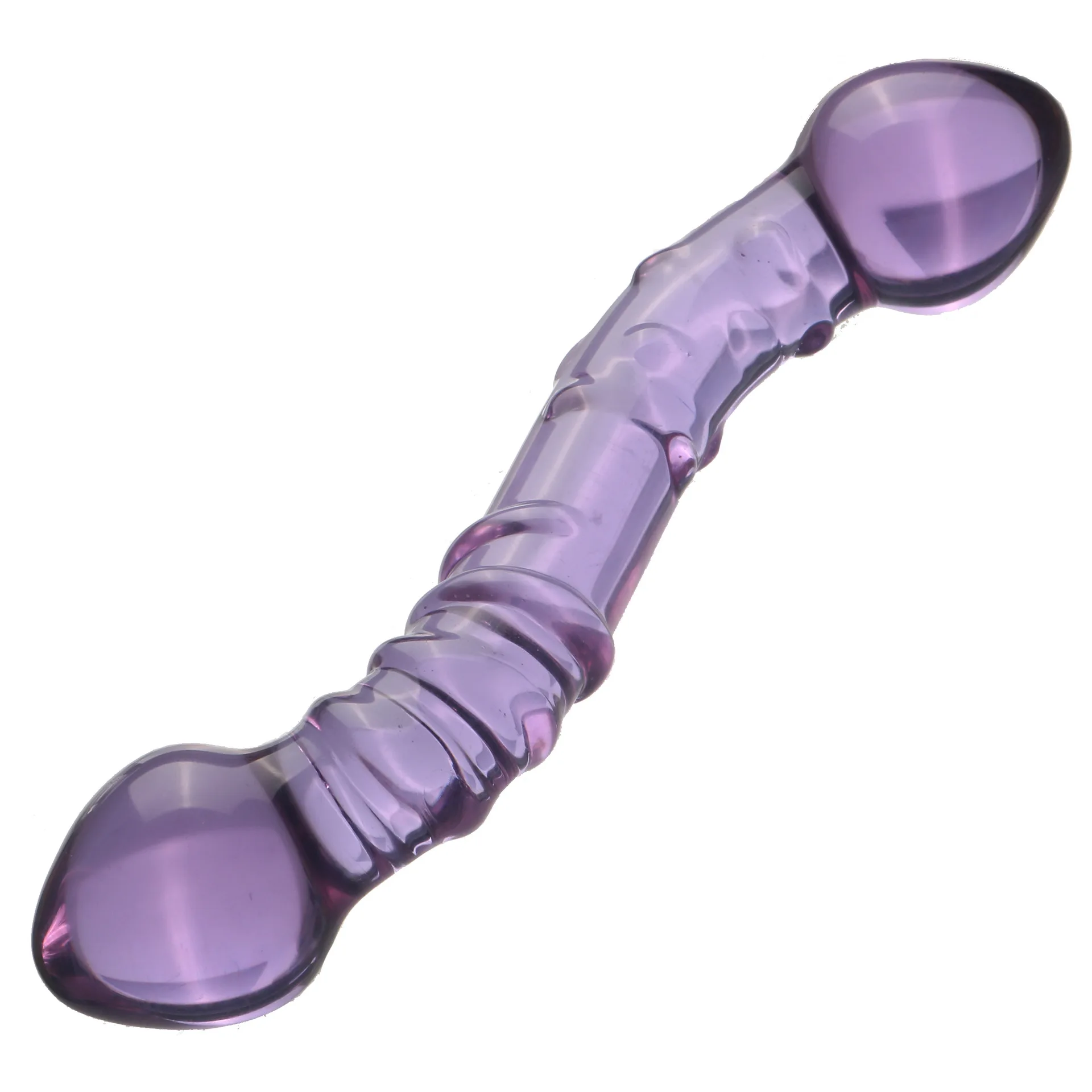 Pyrex Shaped Glass Dildo Artificial Fake Penis with Crystal Anal Butt Plug G-spot Massager Double Adult Toys Sex Toys for Women
