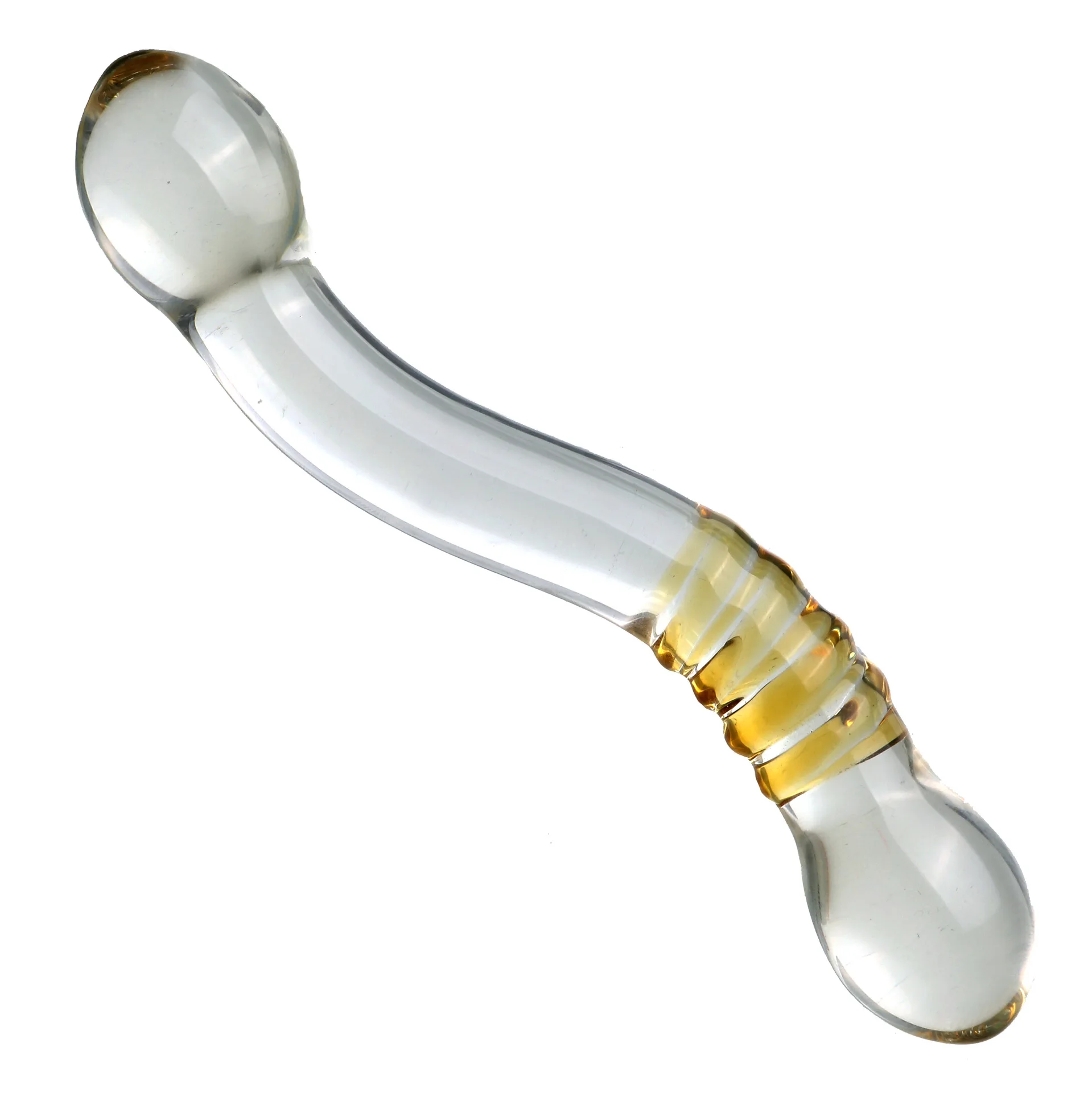 Pyrex Shaped Glass Dildo Artificial Fake Penis with Crystal Anal Butt Plug G-spot Massager Double Adult Toys Sex Toys for Women