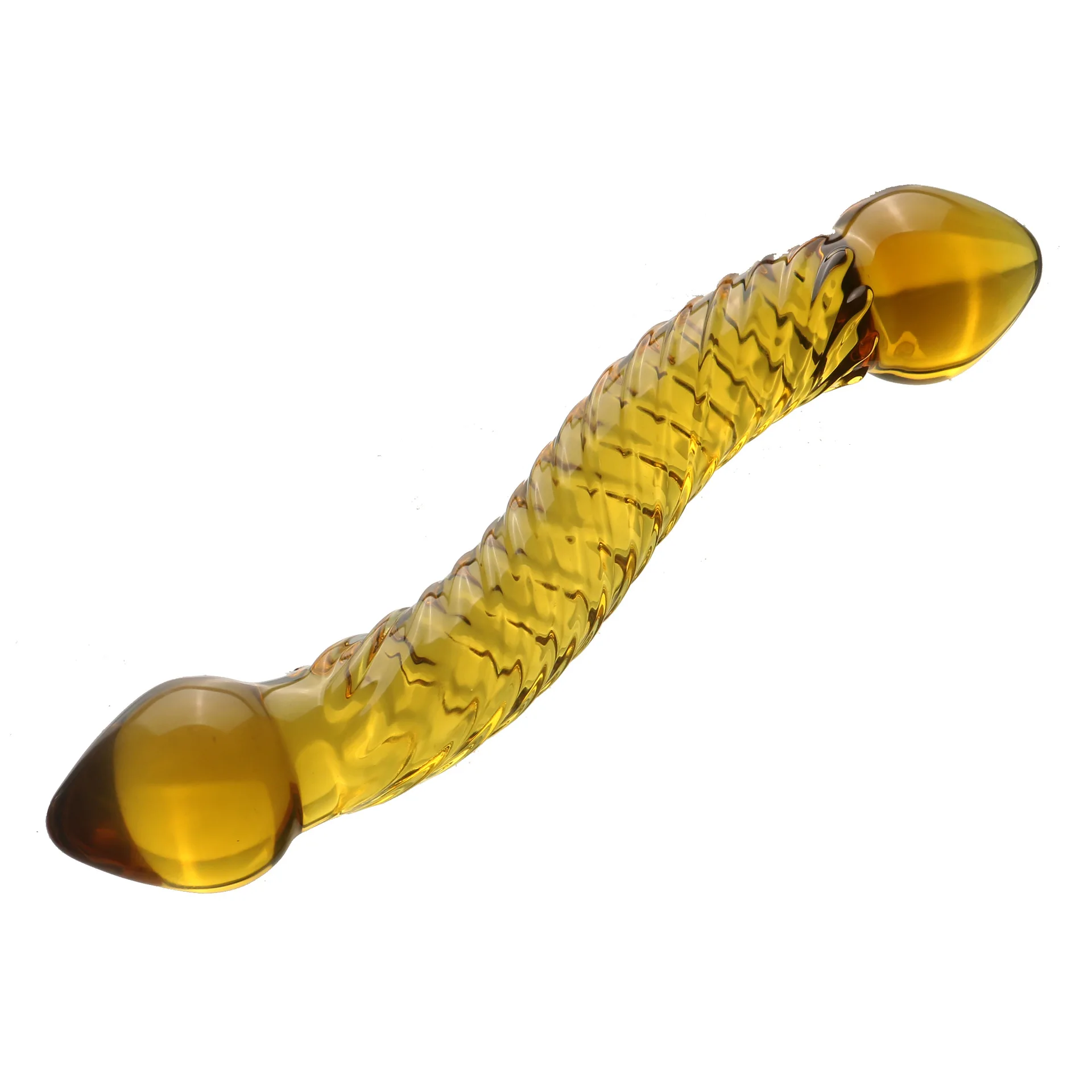 Pyrex Shaped Glass Dildo Artificial Fake Penis with Crystal Anal Butt Plug G-spot Massager Double Adult Toys Sex Toys for Women
