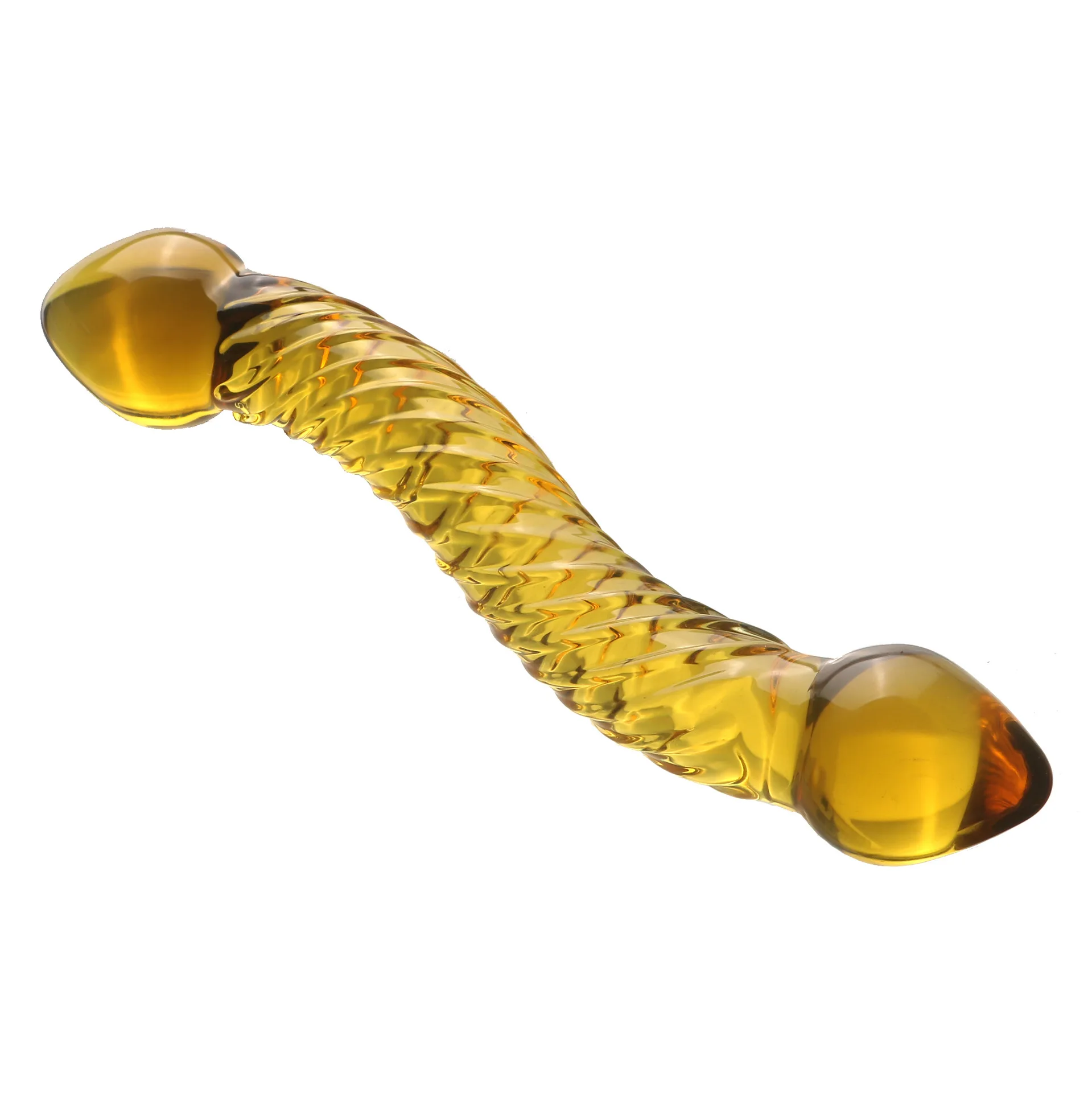 Pyrex Shaped Glass Dildo Artificial Fake Penis with Crystal Anal Butt Plug G-spot Massager Double Adult Toys Sex Toys for Women