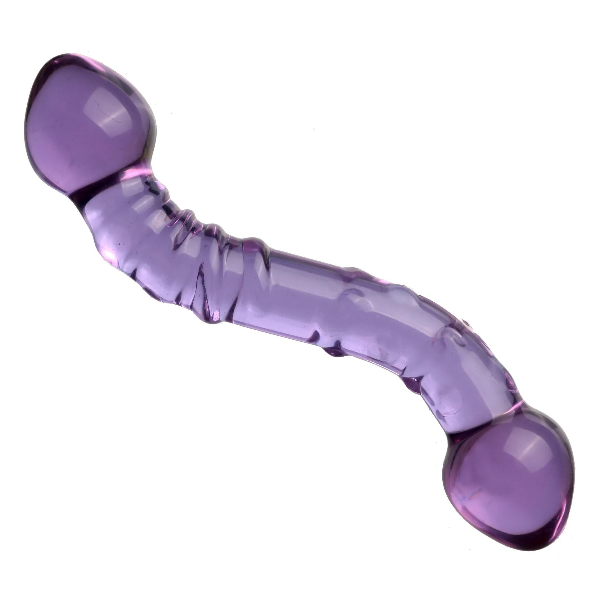 Pyrex Shaped Glass Dildo Artificial Fake Penis with Crystal Anal Butt Plug G-spot Massager Double Adult Toys Sex Toys for Women