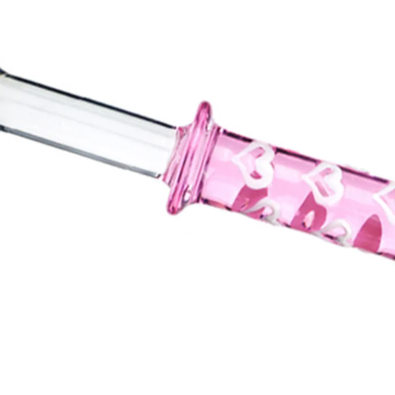 Long 230mm Pyrex Glass Dildo Sword Shape Fake Penis Crystal Anal Beads Butt Plug Prostate Massager G Spot Female Mentoys