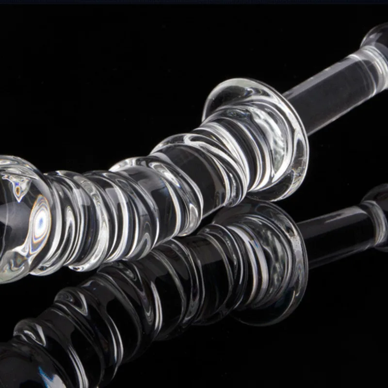 Long 230mm Pyrex Glass Dildo Sword Shape Fake Penis Crystal Anal Beads Butt Plug Prostate Massager G Spot Female Mentoys