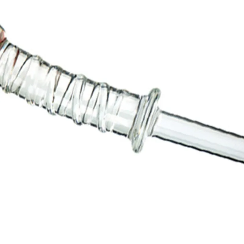 Long 230mm Pyrex Glass Dildo Sword Shape Fake Penis Crystal Anal Beads Butt Plug Prostate Massager G Spot Female Mentoys