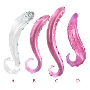 Hippocampus Shape G Spot Masturbator Pyrex Glass Crystal Dildo With Beads Fake Penis Anal Butt Plug Gay Female Masturbation