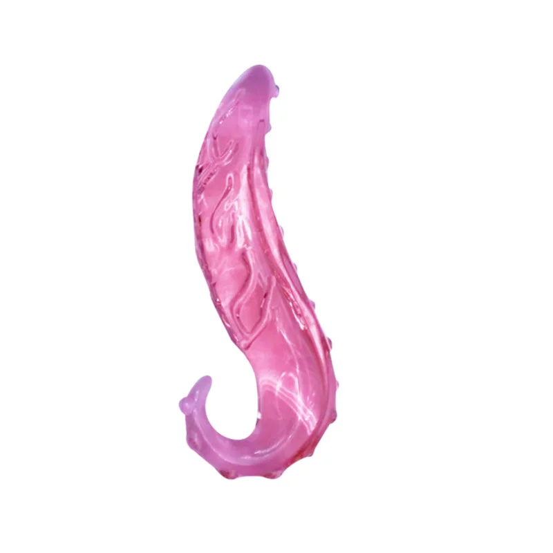 Hippocampus Shape G Spot Masturbator Pyrex Glass Crystal Dildo With Beads Fake Penis Anal Butt Plug Gay Female Masturbation
