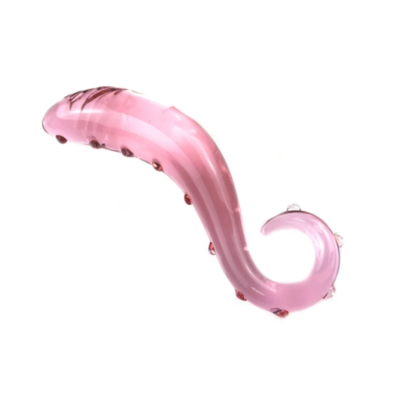 Hippocampus Shape G Spot Masturbator Pyrex Glass Crystal Dildo With Beads Fake Penis Anal Butt Plug Gay Female Masturbation