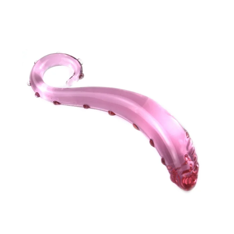 Hippocampus Shape G Spot Masturbator Pyrex Glass Crystal Dildo With Beads Fake Penis Anal Butt Plug Gay Female Masturbation