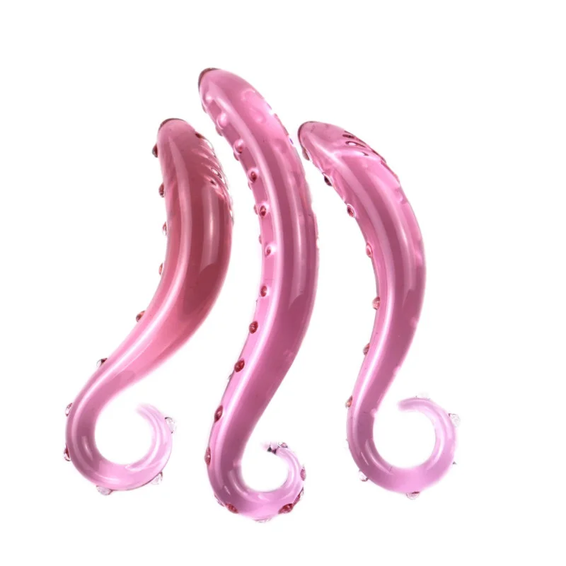 Hippocampus Shape G Spot Masturbator Pyrex Glass Crystal Dildo With Beads Fake Penis Anal Butt Plug Gay Female Masturbation
