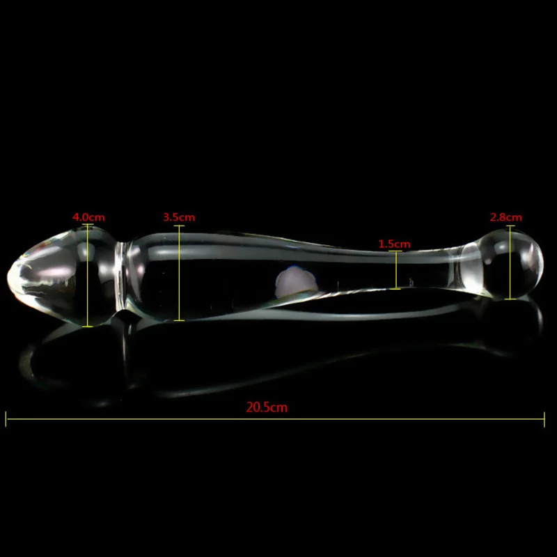 Glass Big HEAD Butt Plug Crystal Dildo Sheer Pyrex Due Dong BULLET Anal Sex Toys Adult Products For Women Men Masturbation