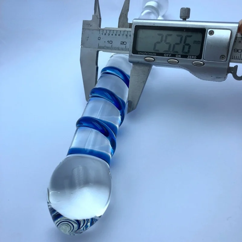 Sword Shape Pyrex Glass Dildo Artificial Dick Male Penis Anal Butt Plug Adult Masturbator Tube Sex Toys Women BDSM