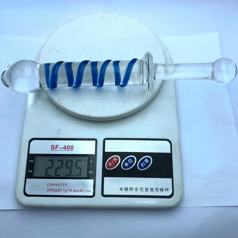 Sword Shape Pyrex Glass Dildo Artificial Dick Male Penis Anal Butt Plug Adult Masturbator Tube Sex Toys Women BDSM