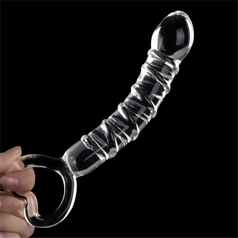 Transparent Glass Dildo Pyrex Dick Sex Toys for Woman Adult 30mm Crystal Anal Plug Female Masturbator