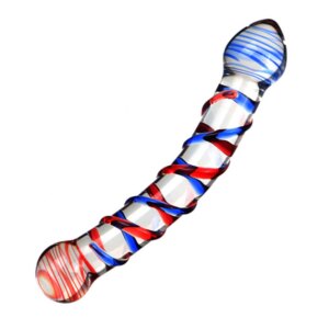 Colorful Pyrex Glass Dildo Double Ended Headed Crystal Fake Penis Anal Butt Plug G Spot Stimulators Sex Toys For Woman