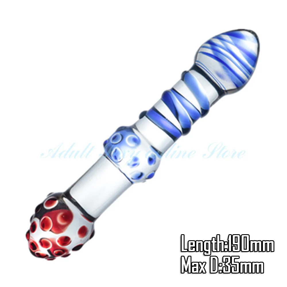 Pyrex Glass Dildo Artificial Penis Dick Crystal Anal Bead Butt Plug Prostate Massage Masturbate Sex Toy For Adult Women