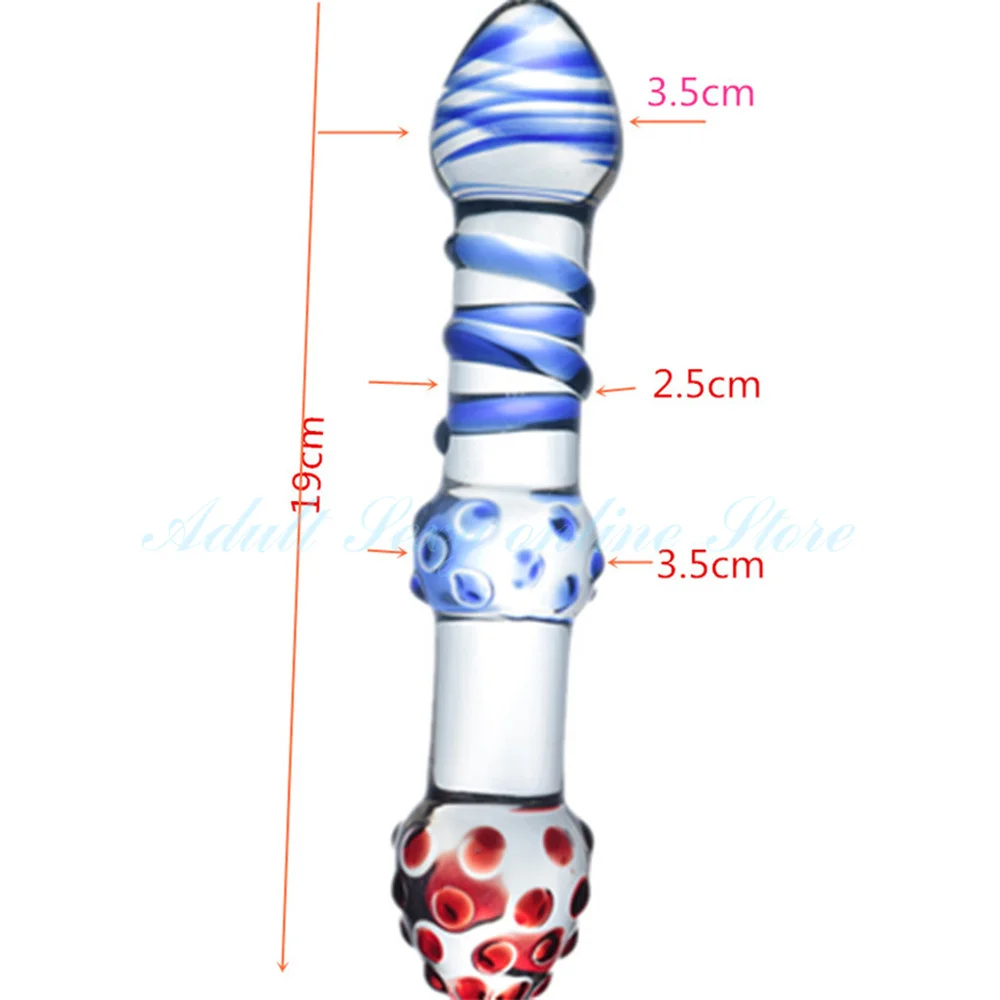 Pyrex Glass Dildo Artificial Penis Dick Crystal Anal Bead Butt Plug Prostate Massage Masturbate Sex Toy For Adult Women