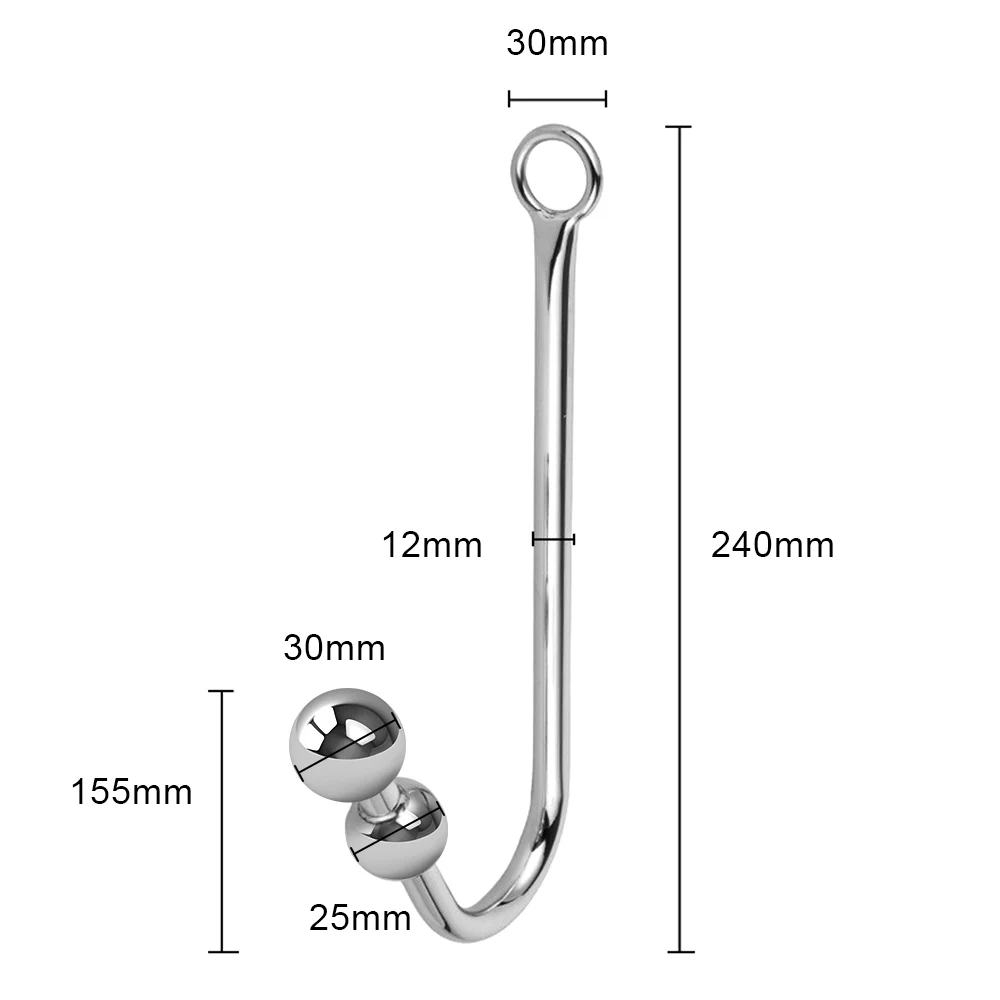 Sexy Hook Stainless Steel Ball Anal Beads Butt Plug For Women Vaginal Dilator Men Prostate Massager Sex Toys Couple Adults Games