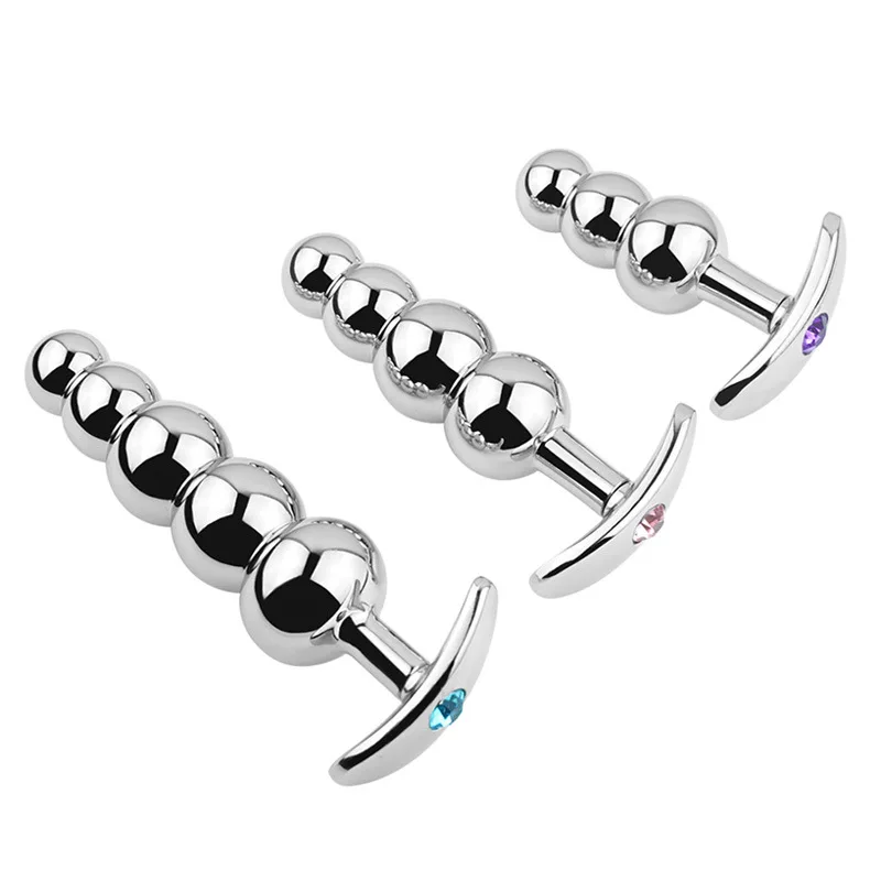 Metal Anal Beads Butt Plug Set Wearable Small Large Anal Plug G Spot Dildo Insert Vagina Extender Anus Sex Toy Metal Anal Beads Butt Plug Set Wearable Small Large Anal Plug G Spot Dildo Insert Vagina Extender Anus Sex Toy