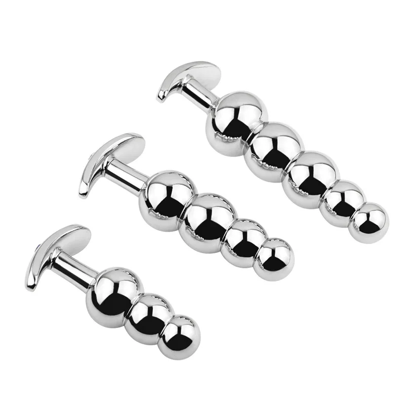 Metal Anal Beads Butt Plug Set Wearable Small Large Anal Plug G Spot Dildo Insert Vagina Extender Anus Sex Toy Metal Anal Beads Butt Plug Set Wearable Small Large Anal Plug G Spot Dildo Insert Vagina Extender Anus Sex Toy