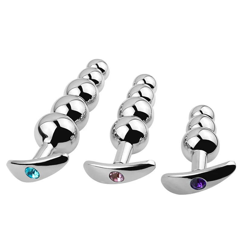 Metal Anal Beads Butt Plug Set Wearable Small Large Anal Plug G Spot Dildo Insert Vagina Extender Anus Sex Toy Metal Anal Beads Butt Plug Set Wearable Small Large Anal Plug G Spot Dildo Insert Vagina Extender Anus Sex Toy