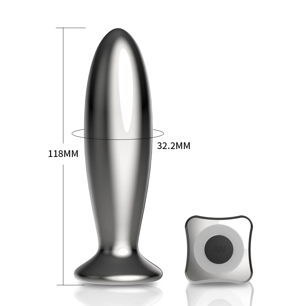Metal Vibrator Butt Plug for Woman Stainless Steel Dildo Vibrator for Women Remote Control Erotic Massager Female Anal Sex Toys