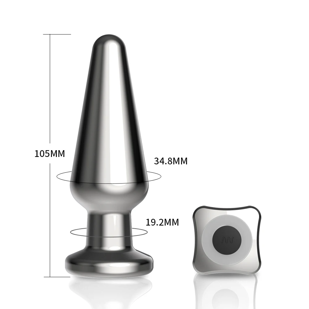 Metal Vibrator Butt Plug for Woman Stainless Steel Dildo Vibrator for Women Remote Control Erotic Massager Female Anal Sex Toys