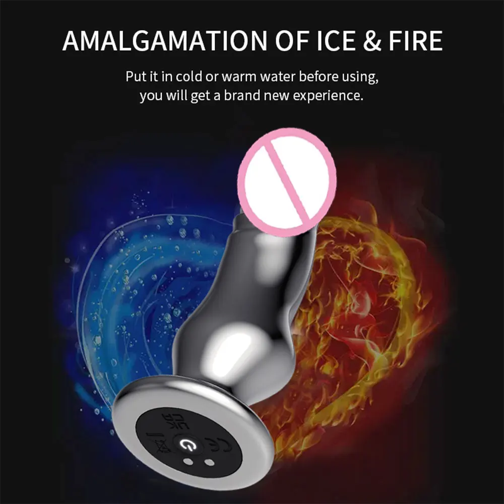Metal Vibrator Butt Plug for Woman Stainless Steel Dildo Vibrator for Women Remote Control Erotic Massager Female Anal Sex Toys