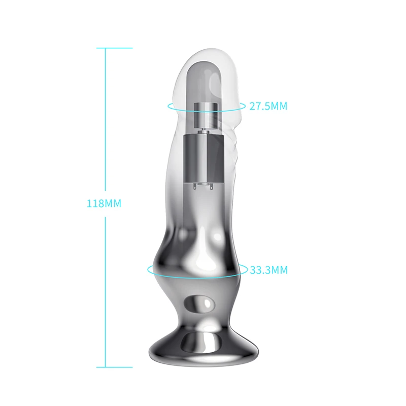 Metal Vibrator Butt Plug for Woman Stainless Steel Dildo Vibrator for Women Remote Control Erotic Massager Female Anal Sex Toys