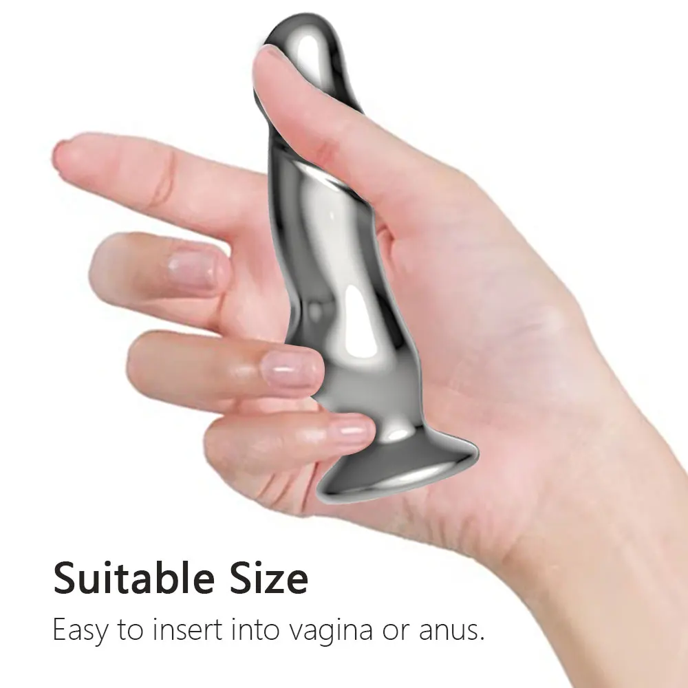 Metal Vibrator Butt Plug for Woman Stainless Steel Dildo Vibrator for Women Remote Control Erotic Massager Female Anal Sex Toys