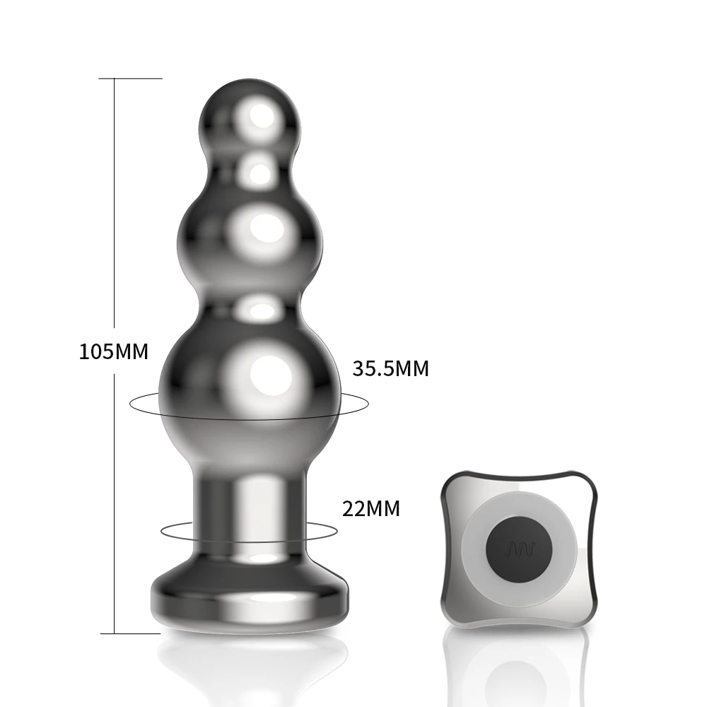 Metal Vibrator Butt Plug for Woman Stainless Steel Dildo Vibrator for Women Remote Control Erotic Massager Female Anal Sex Toys