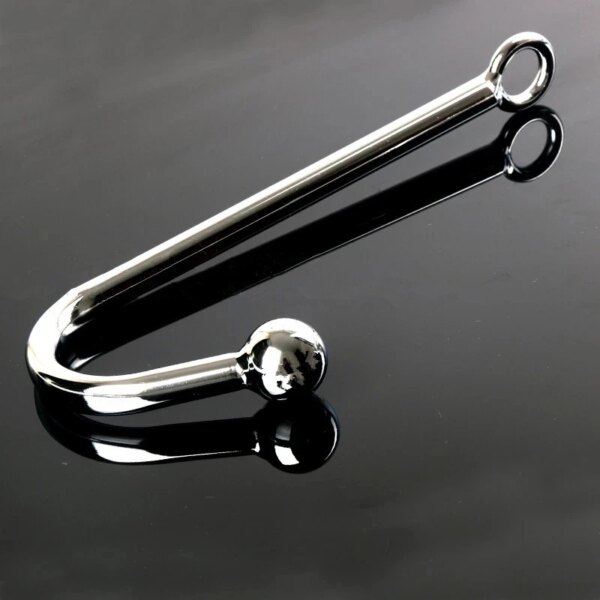 With Ball Hole Anal Hook Stainless Steel Anal BDSM Gay Toys Metal Butt Hook Dilator Anal Plug Erotic Sex Sexy Toys