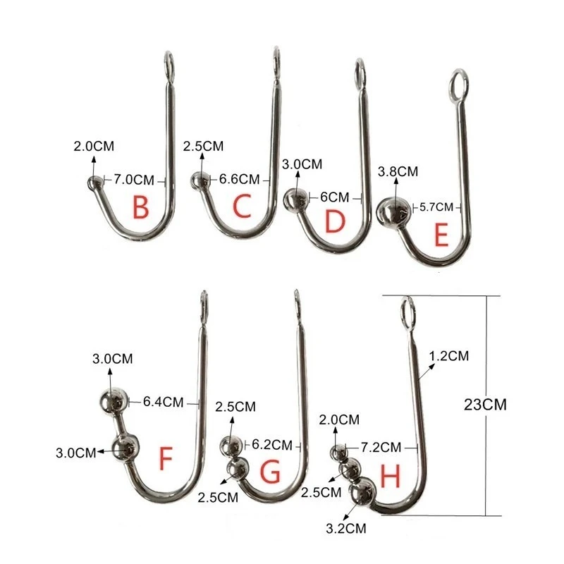 With Ball Hole Anal Hook Stainless Steel Anal BDSM Gay Toys Metal Butt Hook Dilator Anal Plug Erotic Sex Sexy Toys