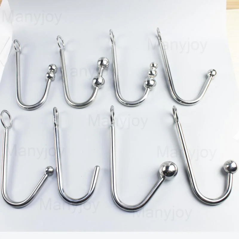With Ball Hole Anal Hook Stainless Steel Anal BDSM Gay Toys Metal Butt Hook Dilator Anal Plug Erotic Sex Sexy Toys