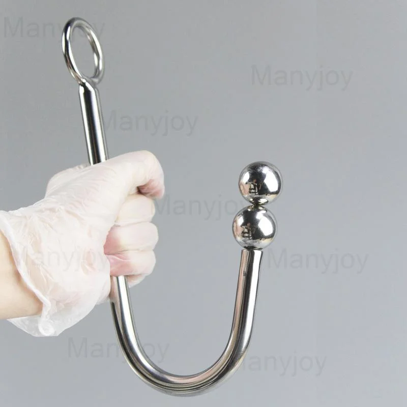 With Ball Hole Anal Hook Stainless Steel Anal BDSM Gay Toys Metal Butt Hook Dilator Anal Plug Erotic Sex Sexy Toys