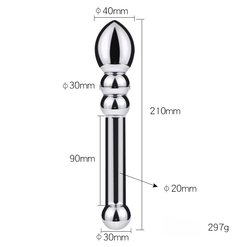 Masturbation Metal Double Ended Anal Plug Adult Anus Dilator Juguetes Sexuales Dildo Ass Expander Stimulator Buttplug Massager Masturbation Metal Double Ended Anal Plug Adult Anus Dilator Juguetes Sexuales Dildo Ass Expander Stimulator Buttplug Massager