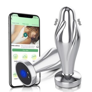 Bluetooth APP Vibrator Butt Plug Sex Toy for Woman Men Prostate Massager Remote Control Stainless Steel Anal Plug Adult Toy 18+